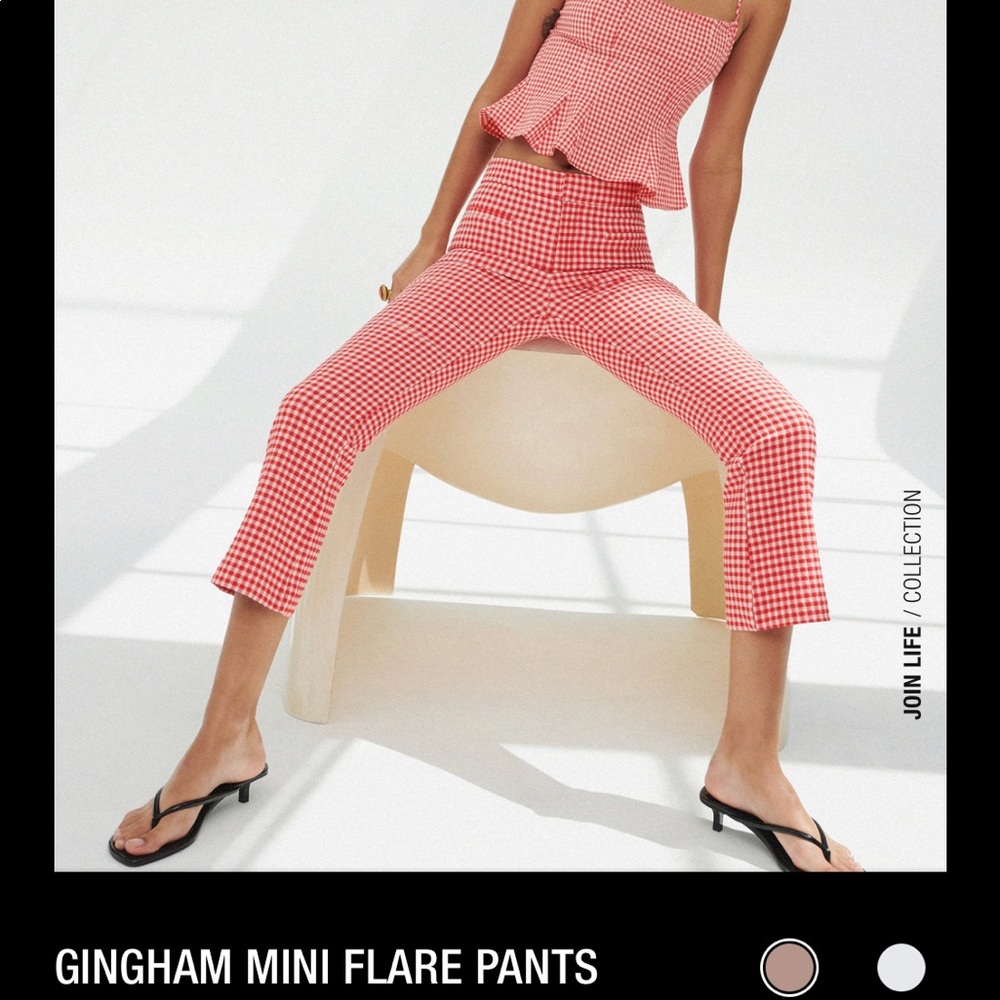 Zara gingham pants, new without tags.